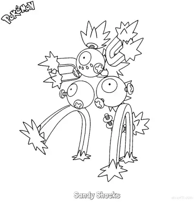 Free printable Sandy Shocks Coloring Page - Free Printable Pokemon Coloring Sheets coloring page